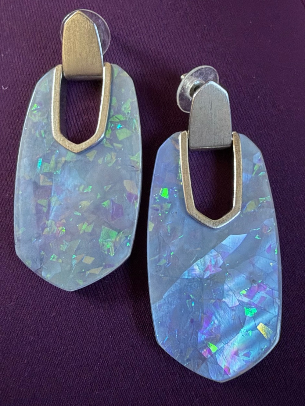Kendra Scott Kailyn Iridescent Lilac Illusion Drop Earrings - Lavender